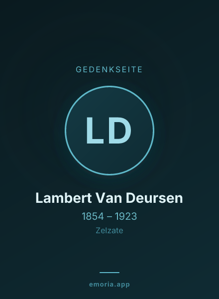 Gedenkportrait von Lambert Van Deursen