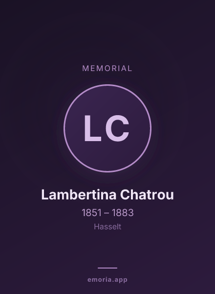 Memorial portrait of Lambertina Chatrou