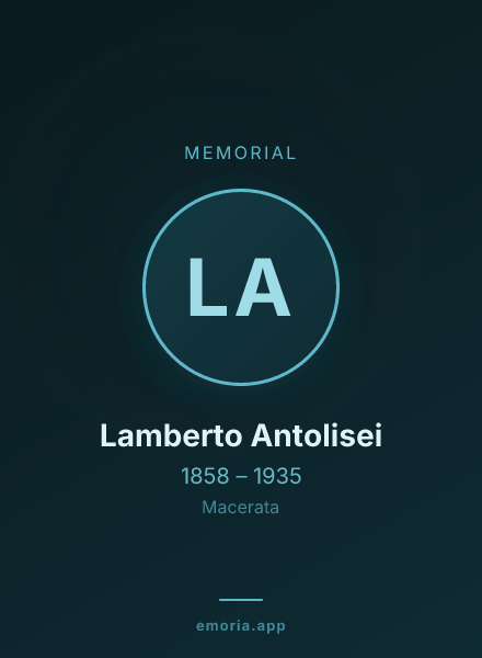 Memorial portrait of Lamberto Antolisei