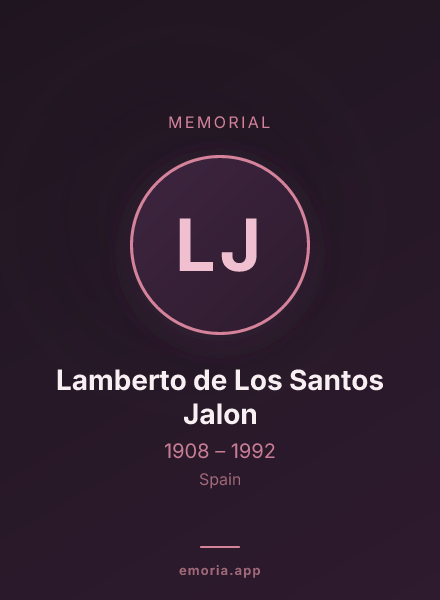 Memorial portrait of Lamberto de Los Santos Jalon