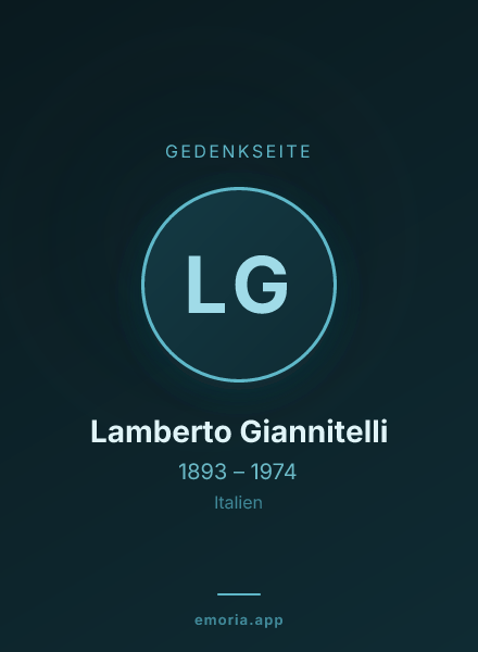 Gedenkportrait von Lamberto Giannitelli