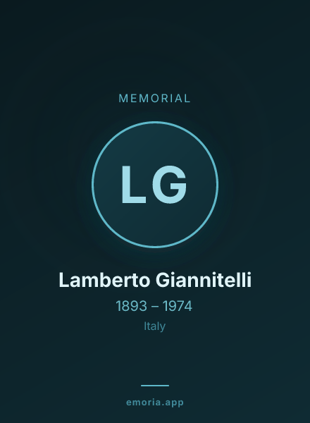 Memorial portrait of Lamberto Giannitelli
