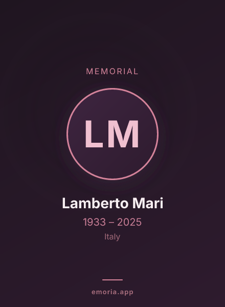 Memorial portrait of Lamberto Mari