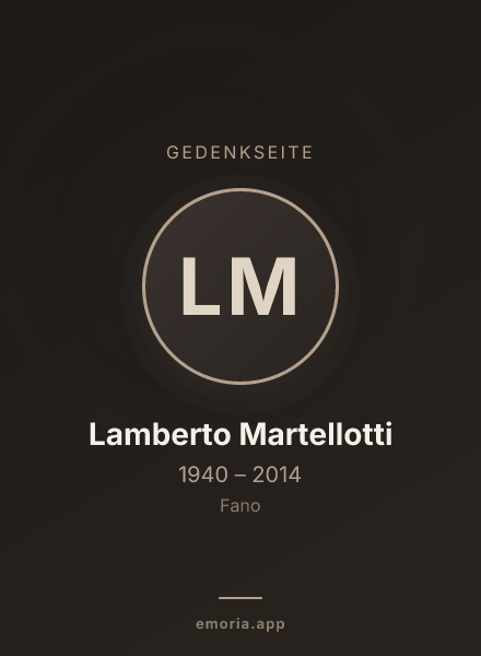 Gedenkportrait von Lamberto Martellotti