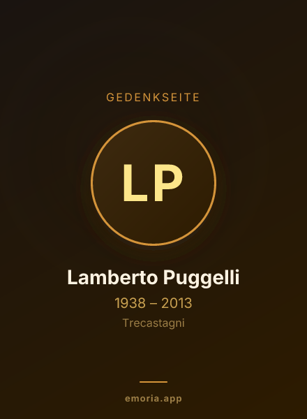 Gedenkportrait von Lamberto Puggelli