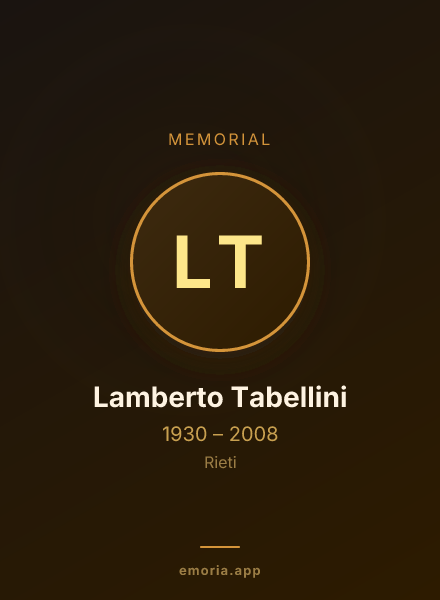 Memorial portrait of Lamberto Tabellini