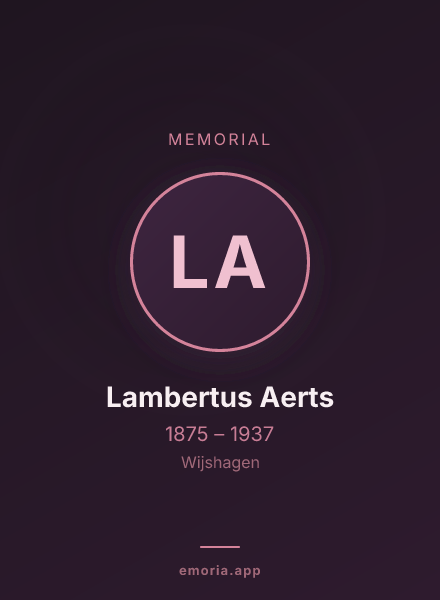 Memorial portrait of Lambertus Aerts