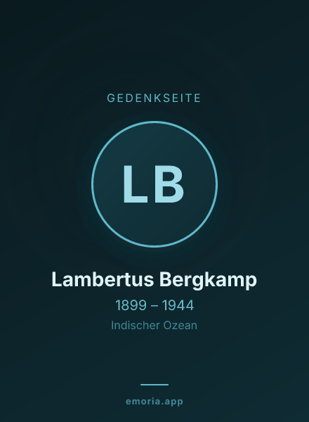 Gedenkportrait von Lambertus Bergkamp