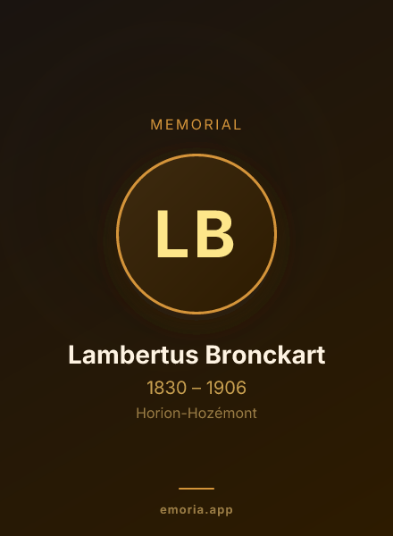 Memorial portrait of Lambertus Bronckart