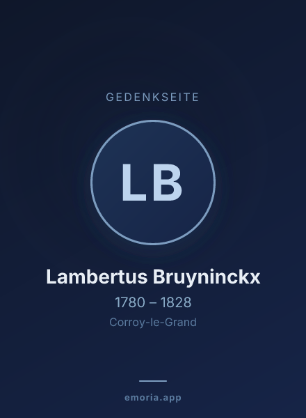Gedenkportrait von Lambertus Bruyninckx