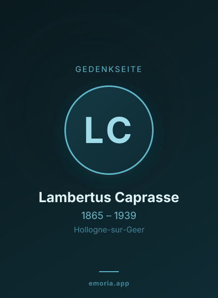 Gedenkportrait von Lambertus Caprasse