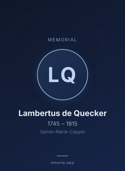 Memorial portrait of Lambertus de Quecker