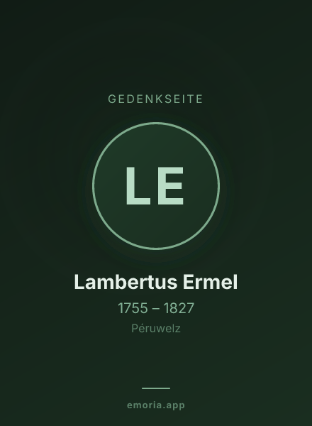 Gedenkportrait von Lambertus Ermel