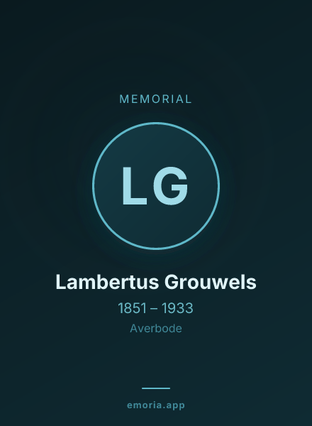 Memorial portrait of Lambertus Grouwels