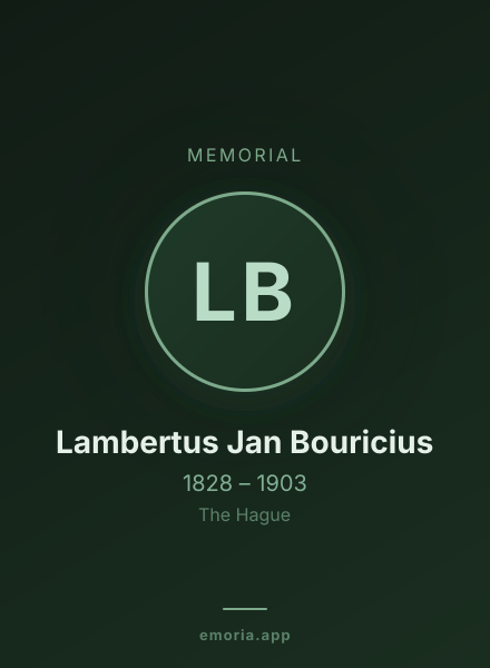 Memorial portrait of Lambertus Jan Bouricius