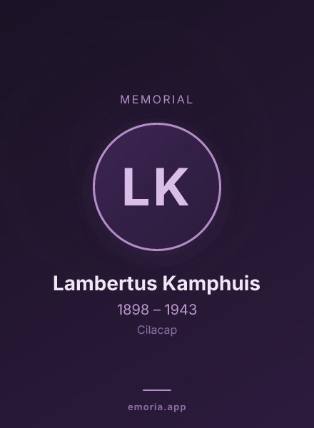 Memorial portrait of Lambertus Kamphuis