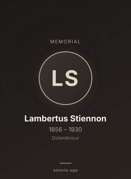 Memorial portrait of Lambertus Stiennon