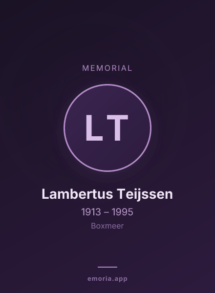 Memorial portrait of Lambertus Teijssen