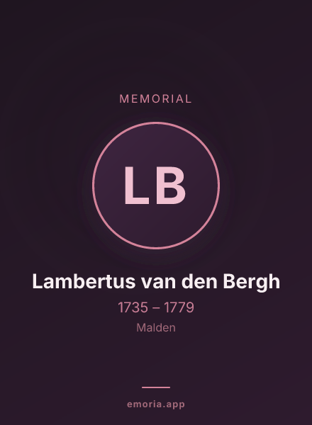 Memorial portrait of Lambertus van den Bergh
