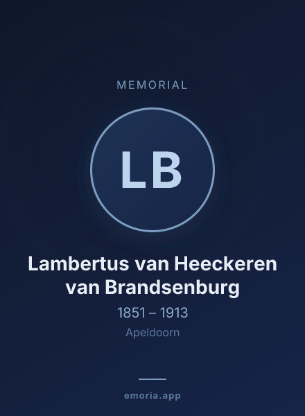Memorial portrait of Lambertus van Heeckeren van Brandsenburg