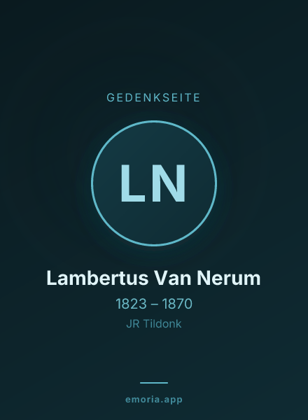 Gedenkportrait von Lambertus Van Nerum