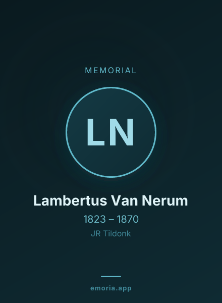 Memorial portrait of Lambertus Van Nerum