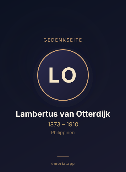 Gedenkportrait von Lambertus van Otterdijk