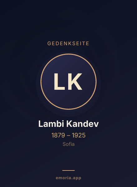Gedenkportrait von Lambi Kandev
