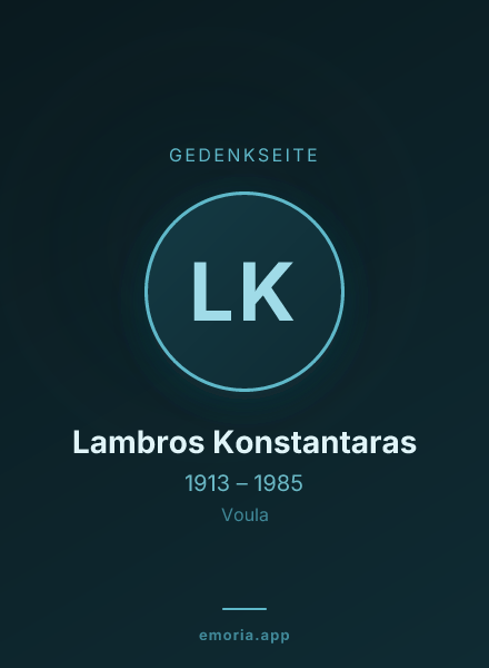 Gedenkportrait von Lambros Konstantaras