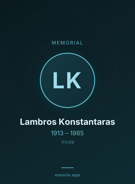 Memorial portrait of Lambros Konstantaras