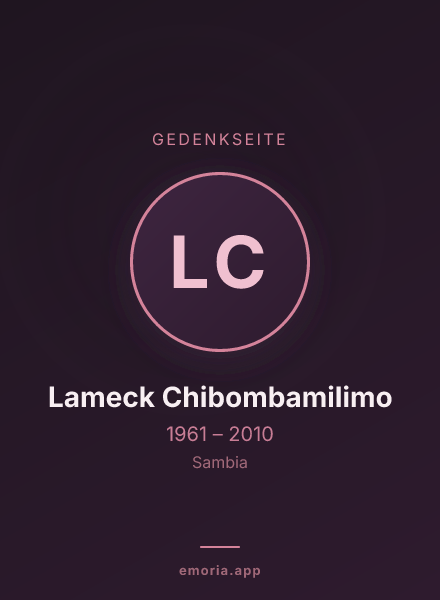 Gedenkportrait von Lameck Chibombamilimo