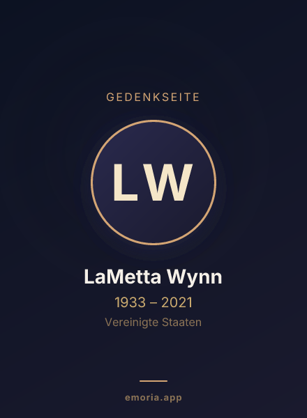 Gedenkportrait von LaMetta Wynn