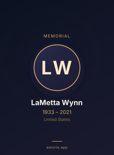 Memorial portrait of LaMetta Wynn