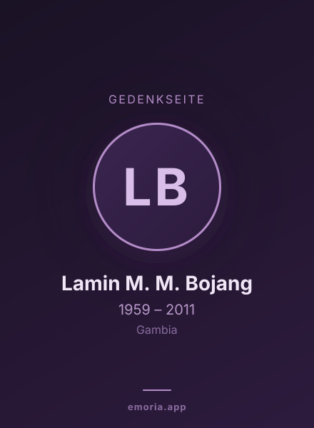 Gedenkportrait von Lamin M. M. Bojang
