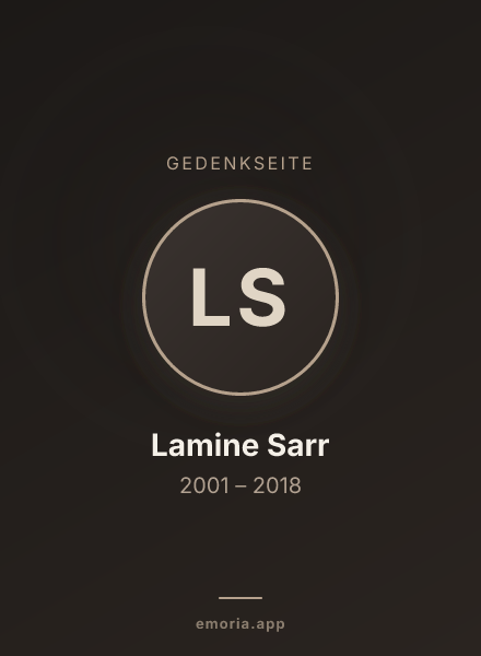 Gedenkportrait von Lamine Sarr