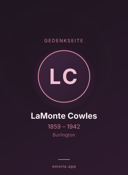 Gedenkportrait von LaMonte Cowles