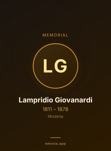 Memorial portrait of Lampridio Giovanardi