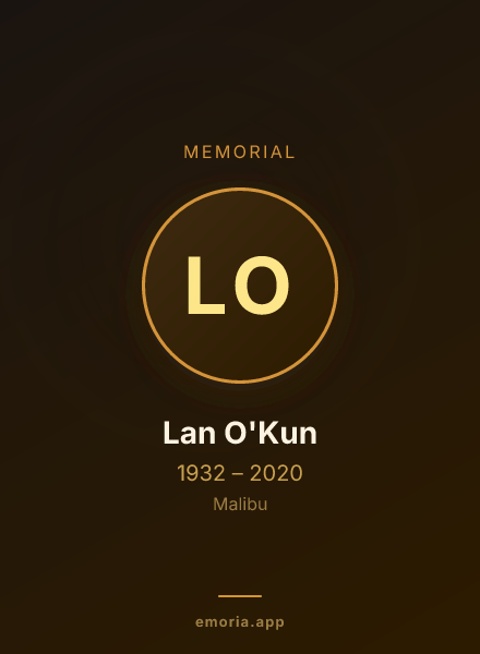 Memorial portrait of Lan O'Kun