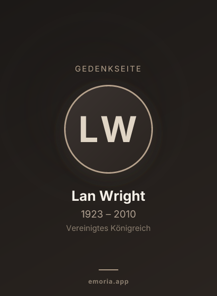 Gedenkportrait von Lan Wright