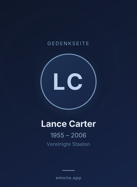 Gedenkportrait von Lance Carter