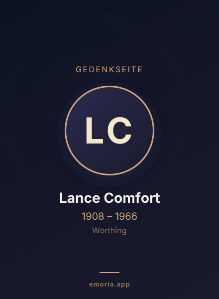 Gedenkportrait von Lance Comfort