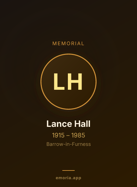 Memorial portrait of Lance Hall