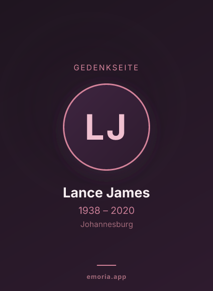 Gedenkportrait von Lance James