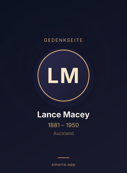 Gedenkportrait von Lance Macey