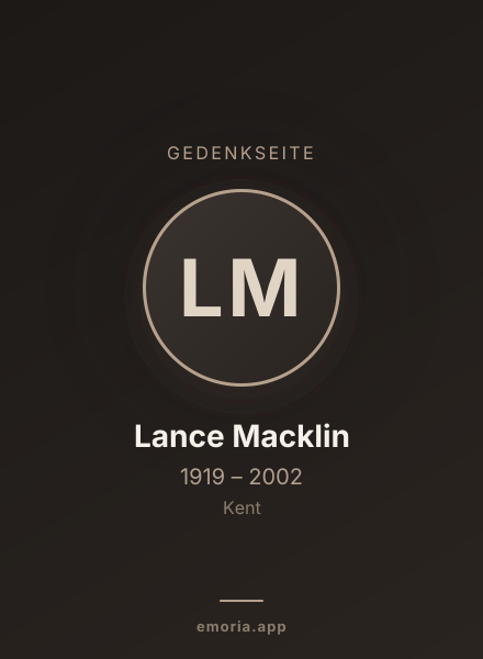 Gedenkportrait von Lance Macklin
