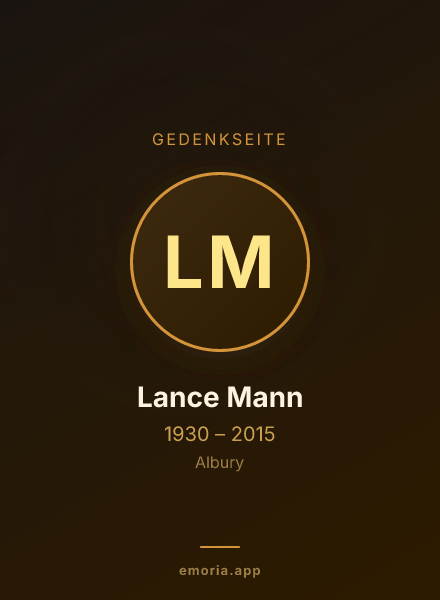 Gedenkportrait von Lance Mann