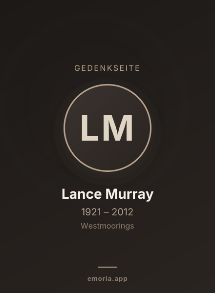 Gedenkportrait von Lance Murray