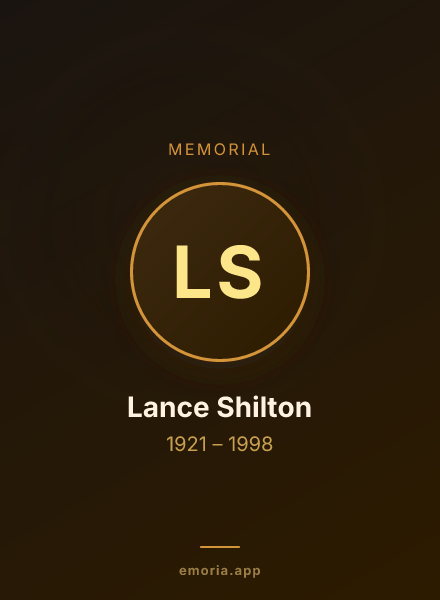 Memorial portrait of Lance Shilton