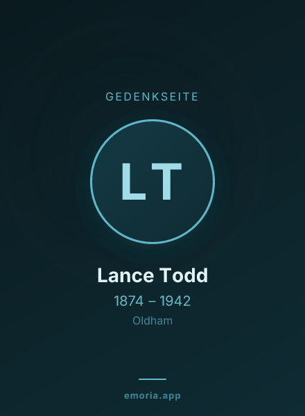Gedenkportrait von Lance Todd