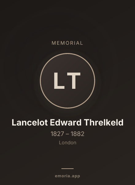 Memorial portrait of Lancelot Edward Threlkeld